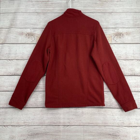 REI 1/4 Zip Elbow Reinforced Fleece Pullover Men's Size Small Red/Maroon - Picture 2 of 10